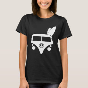 Hippie Camper Van with Surfboards aka Indian Feath T-Shirt