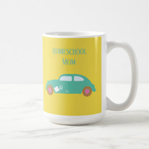 Hippie car homeschool mom coffee mug