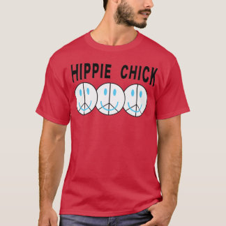 Hippie Chick Peace Sign  T-Shirt