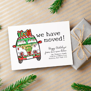 Hippie Christmas Van Holiday We've Moved Moving Announcement