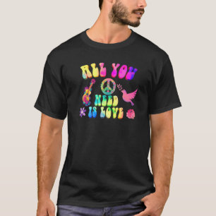 Hippie Costume Peace Sign Love 60s 70s Party Men W T-Shirt