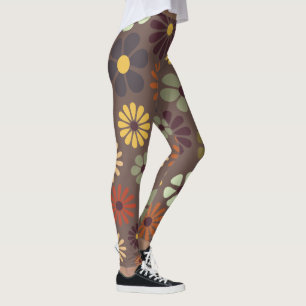 Hippie Daisies Retro  Leggings