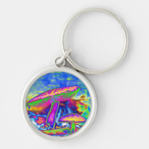 Hippie Dippie Trippy 'Shrooms Keychain