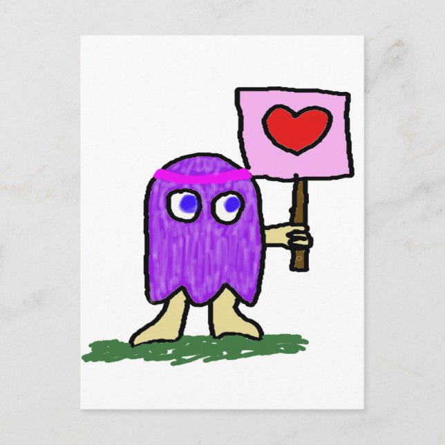 Hippie Dippy Love Postcard (Front)