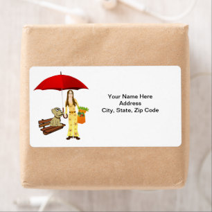 Hippie Dog Carrots Vegetarian Labels