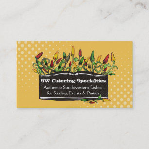 hippie doodle hot chilli peppers food chef business card