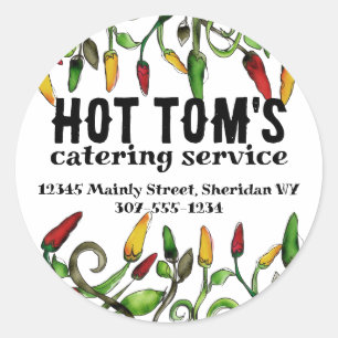 hippie doodle hot chilli peppers gift tag sticke..