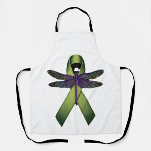 Hippie Dragonfly Green Ribbon Cerebral Palsy Aware Apron