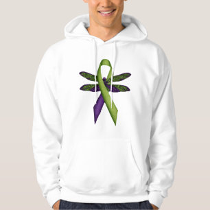 Hippie Dragonfly Green Ribbon Cerebral Palsy Aware Hoodie
