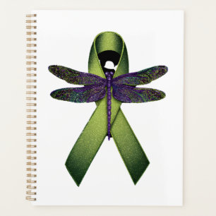 Hippie Dragonfly Green Ribbon Cerebral Palsy Aware Planner