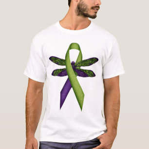 Hippie Dragonfly Green Ribbon Cerebral Palsy Aware T-Shirt