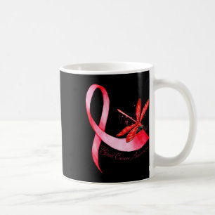 Hippie Dragonfly Red Ribbon Blood Cancer Awareness Coffee Mug