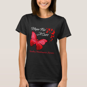 Hippie Dragonfly Red Ribbon Blood Cancer Awareness T-Shirt
