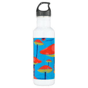 Hippie Dreamy Retro Vibe Enchanting Mushrooms 710 Ml Water Bottle