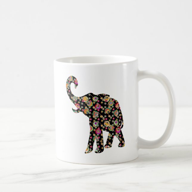 Hippie Elephant Coffee Mug (Right)