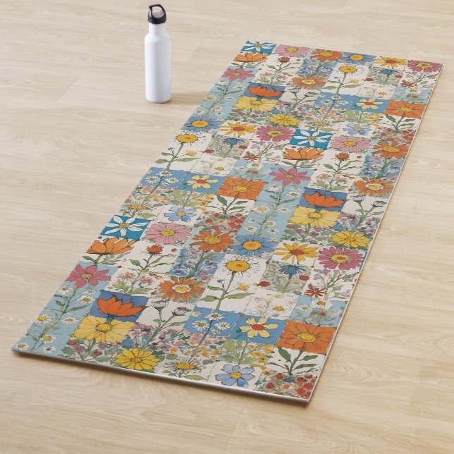 Hippie Floral Patchwork Yoga Mat (In Situ)