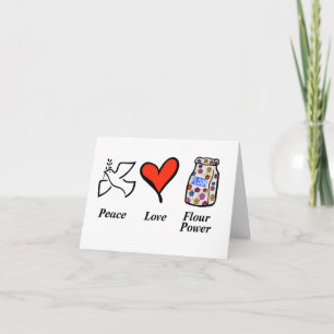 Hippie Flour Power Baking Greeting Card