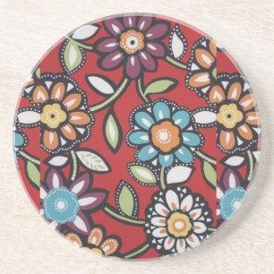 hippie flower coaster