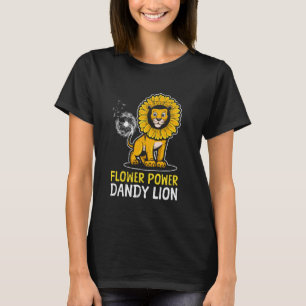 Hippie FLOWER POWER DANDY LION Funny Dandelion T-Shirt