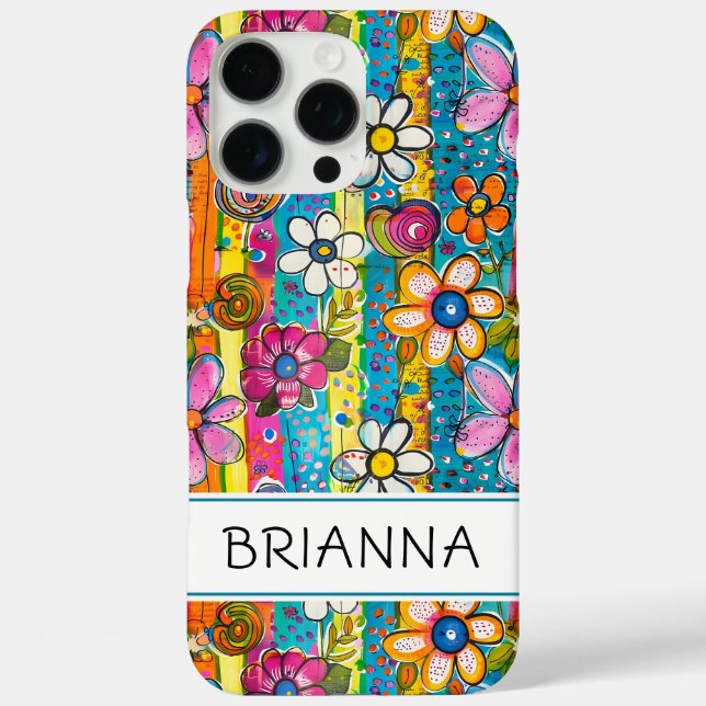 Hippie Flower Power Personalised Case-Mate iPhone Case (Back)