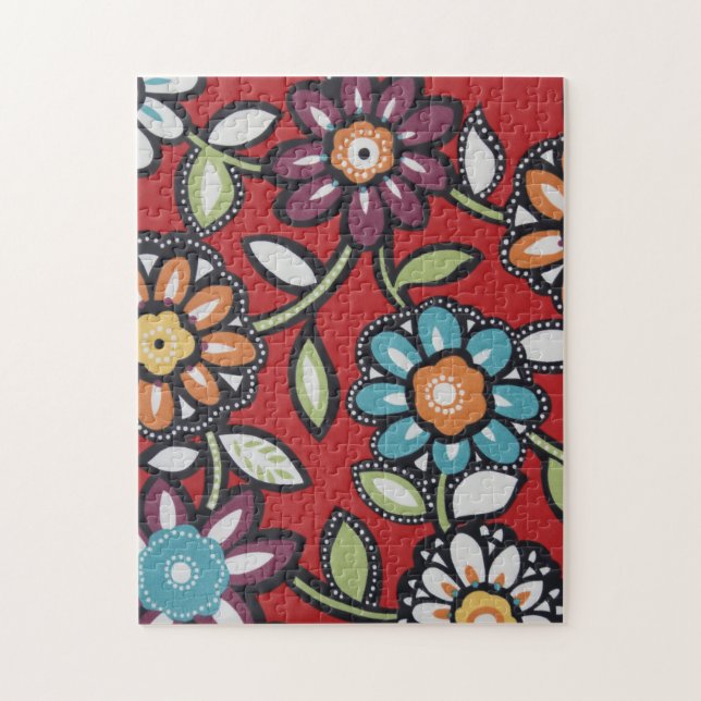 hippie flower power puzzle (Vertical)