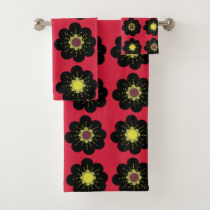 Hippie Flowers Bath Towel Set
