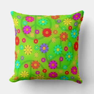 Hippie Flowers Cushion