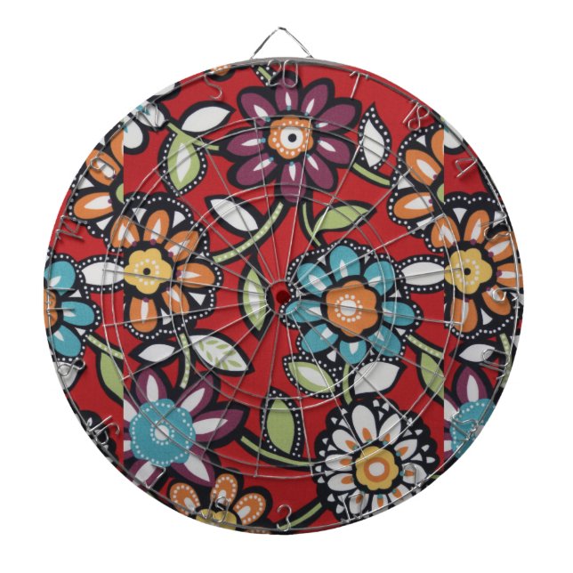 hippie flowers dartboard (Front)