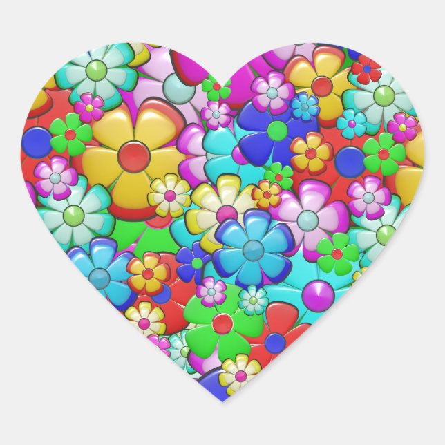 Hippie flowers stickers (Front)