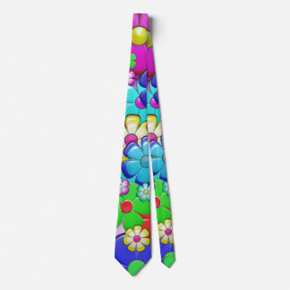 Hippie flowers tie