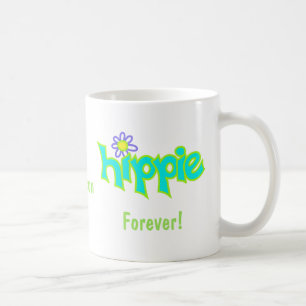 Hippie Forever Turquoise Art Name Personalised Coffee Mug