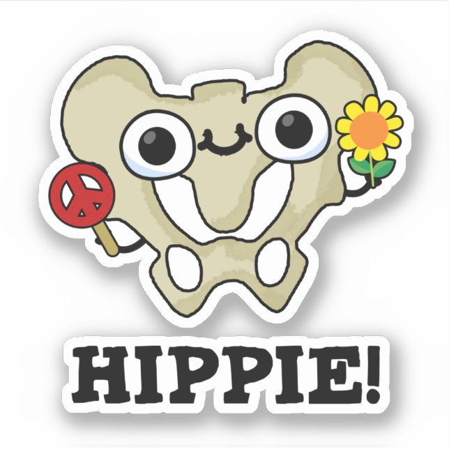 Hippie Funny Hip Bone Pun  (Front)