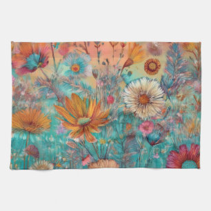 Hippie Garden Sunrise Kitchen Towel