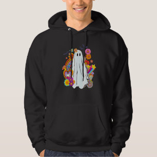 Hippie Ghost 60s 70s Vibes Retro Halloween Hoodie