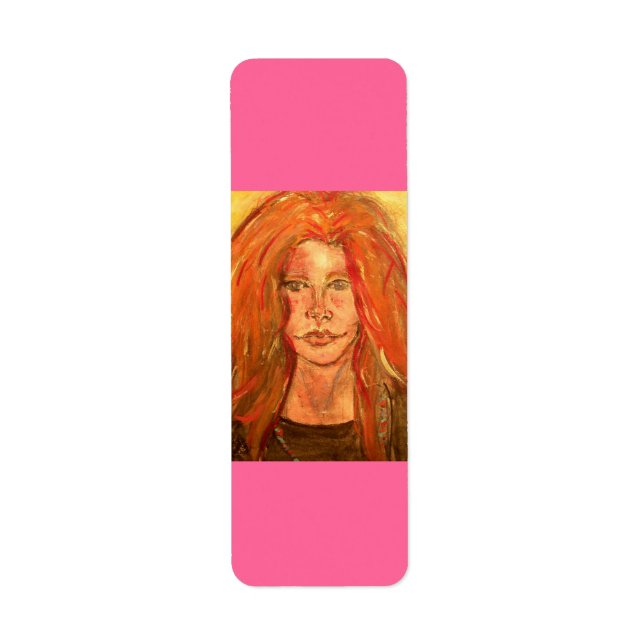 Hippie Girl Return Address Label (Front)