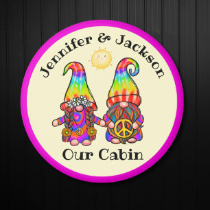 Hippie Gnome Couple Cruise Door Marker Magnet
