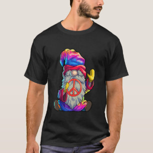 Hippie Gnomes  Men Women Tie Dye Graphic Peace Gno T-Shirt