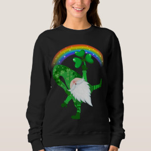Hippie Gnomes St Patrick's Day Hippie Clover Sweatshirt