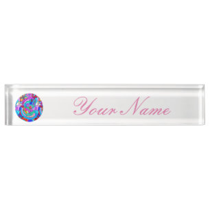 hippie groovy love circle nameplate
