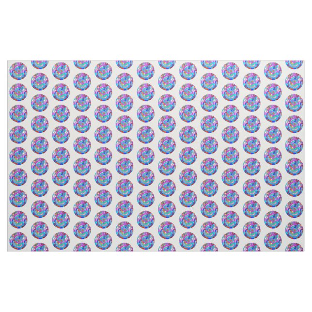 hippie groovy love circles fabric (Yard)