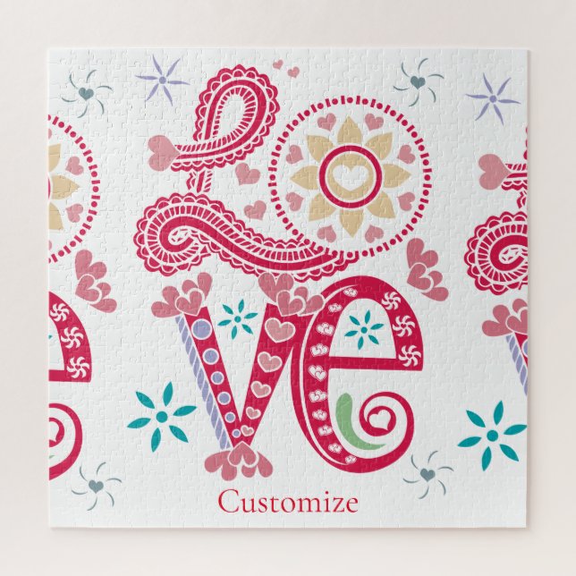 Hippie Groovy Love Sign Thunder_Cove Jigsaw Puzzle (Vertical)