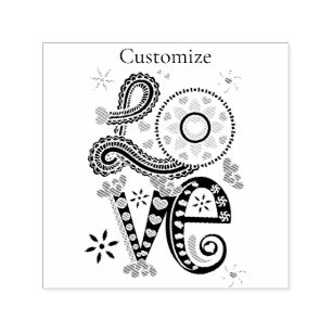 Hippie Groovy Love Sign Thunder_Cove Self-inking Stamp
