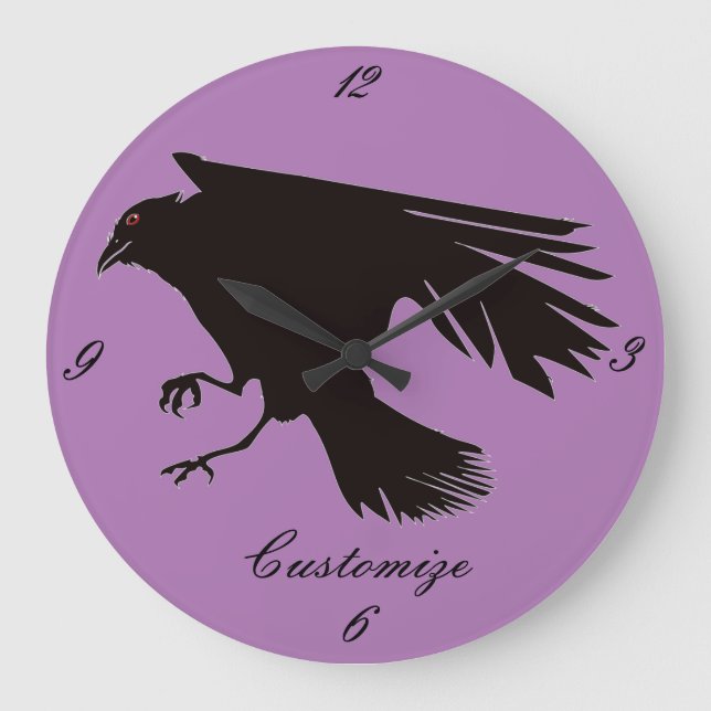 Hippie Groovy Psychedelic Design Thunder_Cove Large Clock (Front)