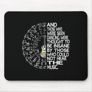 Hippie Guitar And Those Who Were Seen Dancing Hipp Mouse Pad