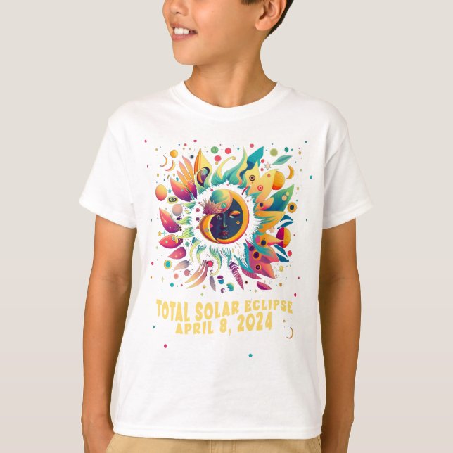 HIPPIE GYPSY PSYCHEDELIC TOTAL SOLAR ECLIPSE 2024 T-Shirt (Front)
