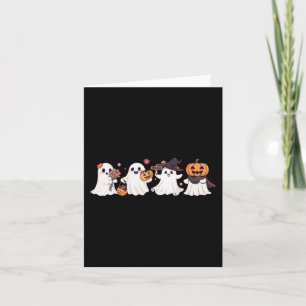 Hippie Halloween Cute Ghost Boo Spooky Season Pump Card