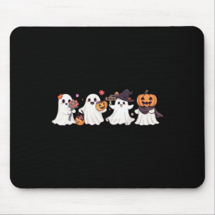 Hippie Halloween Cute Ghost Boo Spooky Season Pump Mouse Pad