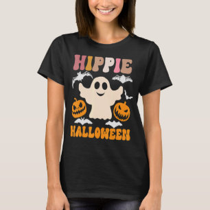 Hippie Halloween Ghost 60s 70s Costume Groovy Spoo T-Shirt