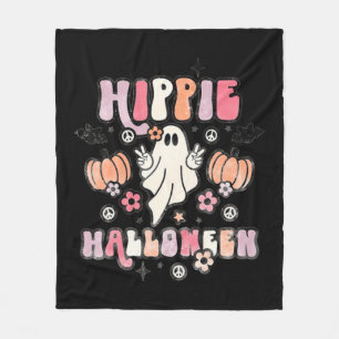 Hippie Halloween Ghost s s Costume Groovy Spooky S Fleece Blanket