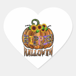 Hippie Halloween Heart Sticker